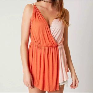 Free People Peach/Coral Last Night Top M